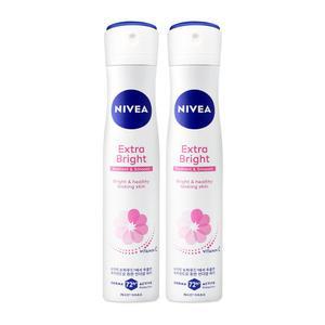 니베아 데오드란트 스프레이 엑스트라 브라이트 200ml 2개
