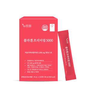 뉴트원콜라겐프리미엄5000 저분자피쉬콜라겐 어린콜라겐 300달톤 5000mg 15포X6bx