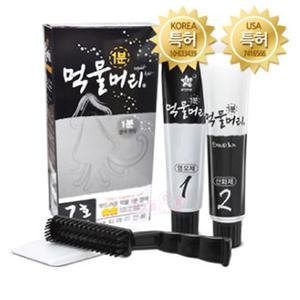 먹물머리 1분 새치염색약 7호 흑갈색