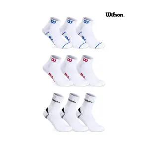 [윌슨][윌슨] 남성 여성 3PACK 스포츠쿠션 발목중목크루삭스 테니스 운동 양말세트