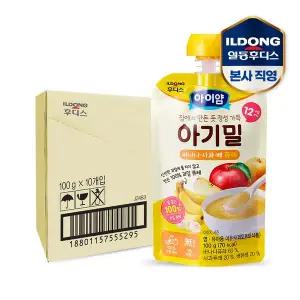 [일동후디스]후디스 아이얌 아기밀 바나나사과배 퓨레 100g 10개