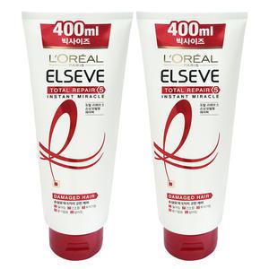 로레알 토탈리페어5 인스턴트 미라클 헤어팩 400ml 2개