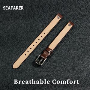 호환 가죽 팔찌 스트랩 패션 여성용 시계 밴드 작은 8mm 화석 ES4340 ES4119 ES4000 나사 포함