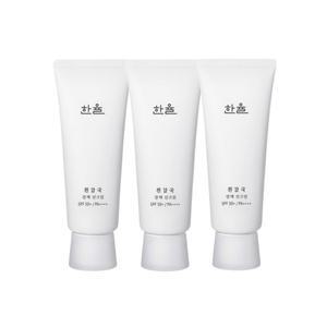 한율 흰감국 광채 선크림 70ml(SPF50+) 3개