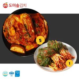도미솔 포기김치5kg+파김치1kg
