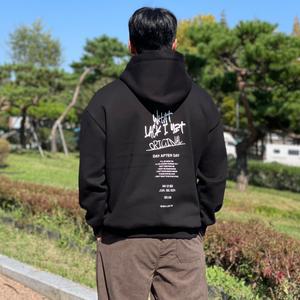남자 루즈핏 레터링 후드 티셔츠 남성용 캐주얼 상의 오버사이즈 프린팅 후드티 일반 안감 기모안감