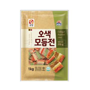 사조 오양 오색 모듬전 1kg (20gx50개입) / 냉동 오색전 산적꼬치 꼬치전 명절음식