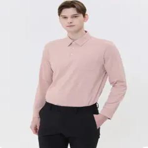 닥스 남성 24SS [반값세일][스테디셀러]핑크 체크배색 면혼방 긴팔카라티셔츠 WMTS4A306P2