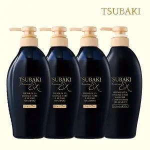 츠바키 프리미엄 EX 데미지케어 리페어 샴푸 450ml 3개 + 트리트먼트 450ml 1개