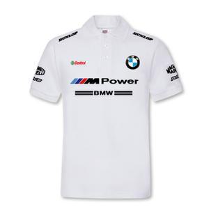 BMW M 파워 F1 PK티 레이싱 화이트 반팔 작업복 S 유니폼 카라티