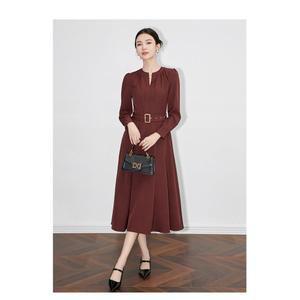 여성 세련도도녀 봄 원피스 엘레강스 조거 A라인 스커트 시크 미디 OOTD1