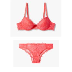 [EMPORIO ARMANI](대전신세계)여성 플라워 레이스 리무브 푸쉬업 브라 & 메쉬 브리프 세트 (0825185511/...