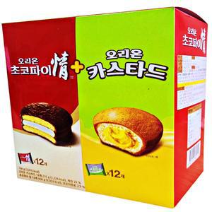 오리온 초코파이 12입+카스타드12입 (콤보세트)