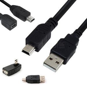 USB 2.0 Mini 5P 미니 5핀 케이블 OTG 젠더 꺾임 연결잭 디카 MP3 PMP 블랙박스 네비게이션 외장하드 톡톡펜 하이패스 카드 리더기 연결선 연장선