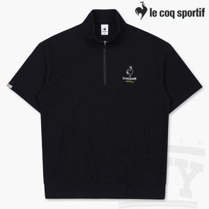 르꼬끄 루즈핏 백메쉬 반집업 반팔티 QP123LRS36 BLK