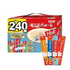 이나바 챠오츄르 14g 240개입 참치+가다랑어 버라이어티 고양이간식