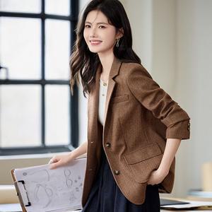 여자 정장 자켓 코트 쇼트 춘추 상의 면 양털 캐주얼 원픽3
