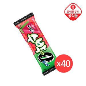 [NS홈쇼핑][롯데] 씨없는 수박바 0칼로리 40개 세트[35203634]