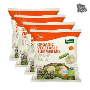 [NS홈쇼핑][퀵쿠킹] 냉동 유기농 채소믹스 600g x 4팩[35221420]