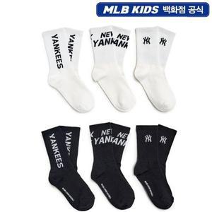 갤러리아 MLB 엠엘비키즈베이직 로고 일대일 양말 3번들 뉴욕양키스(7ASOB115N)