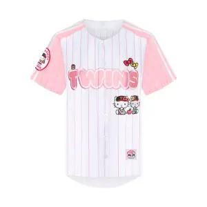 [정품] LG 트윈스 x 헬로 키티 패션 유니폼 화이트 핑크 (논 마킹 버전) Twins Hello Kitty Fashion Unifor