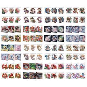 보석십자수펜 보석십자수도구 부자재 DIY 6pcs 다이아몬드 그림 수제 인사말 카드 아트 DIY 선물 감사 예술