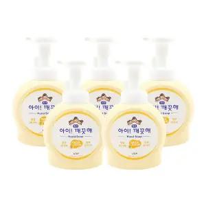 아이깨끗해 핸드워시 순 파우더향 용기 490ml x 5개 /An