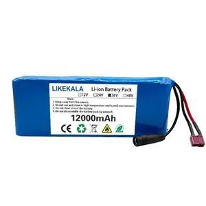 LIKEKALA 10S1P 36V 12000mAh 배터리 팩 18650 리튬 이온 충전지 전기 자동차 자전거 스쿠터 20A BMS 500W
