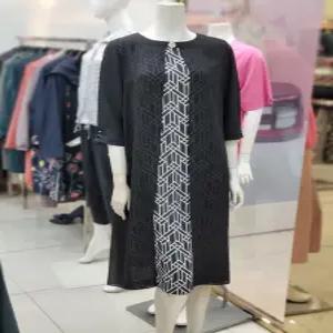 [이헌영]마담 중년 빅싸이즈 일자 쉬폰 덮게원피스