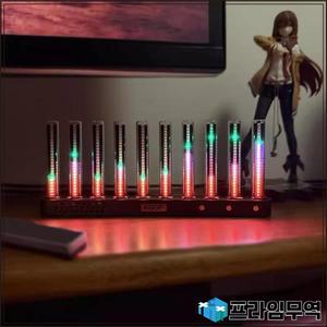 RGB 픽업 레벨 알루미늄 합금 베이스 라이트 LED 디스플레이 사운드 계량기 음악 표시기 데스크탑 조명 10