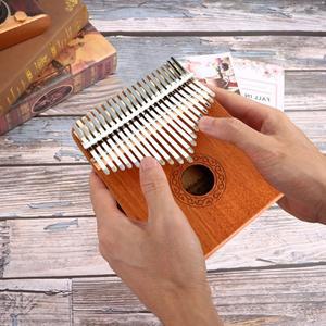 나무 칼림바 악기 8/17/21 키 손가락 엄지 피아노 Mbira 아카시아 선물 초보자 액세서리 포함