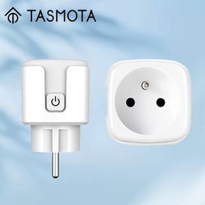 사전 플래시 TASMOTA 스마트 홈 EU 표준 WiFi 플러그는 어시스턴트 전기 소비 모니터링 16A 100-240V와 함