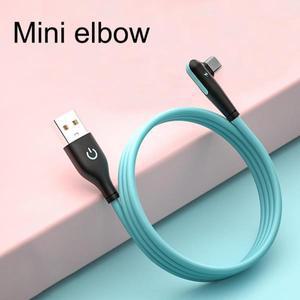 액체 실리콘 고속 충전 엘보우 데이터 와이어 코드 휴대폰용 USB C 타입 케이블 1m 2m