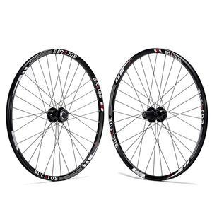 버클로스 산악 자전거 휠셋 26/27.5/29 인치, 알루미늄 합금 림 32H 디스크 브레이크 MTB 휠셋, 퀵 릴리스 앞바퀴 블랙 8-10 스피드 카세트 장착
