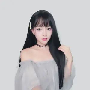 자연스러운 연출 생머리 긴머리 롱가발 여자가 모자 통가 코스프레 스러운 묶음 예쁜 여성 긴가