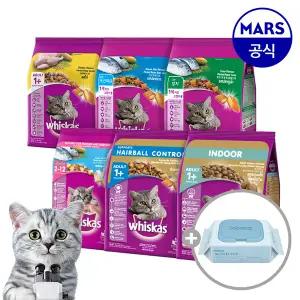 위스카스 포켓 건사료 3kg/7kg+고양이낚시대+베베숲물티슈1팩