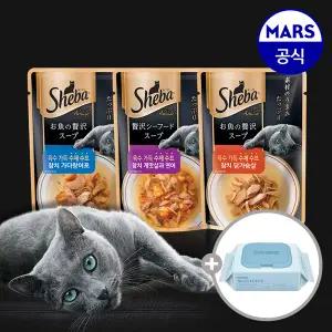 쉬바 수제 수프 24개 골라담기+고양이낚시대+베베숲물티슈1팩