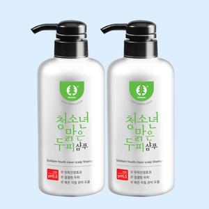 청소년  비듬샴푸 솔다인 맑은두피 샴푸 500g 2개 사춘기 학생