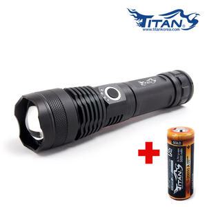 타이탄 줌 라이트 P901 +26650 대용량충전지 4300루멘 후레쉬 손전등