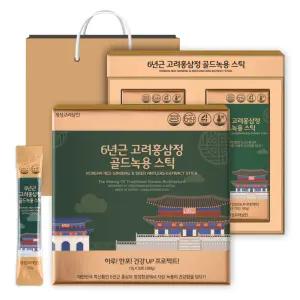 개성고려삼인 6년근 고려 홍삼정 골드녹용 농축액 홍삼 스틱 12g 30포