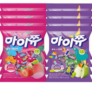 크라운 마이쮸 포도 사과 딸기 복숭아 혼합 284g x8봉 / 대용량