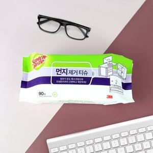 [너만아는잡화점]3M 스카치브라이트 먼지 제거 티슈 90매 / 미세먼지 청소티슈