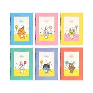 officeseller 공책 노트 스프링노트 카카오프렌즈 해피모먼트 [유선10권]
