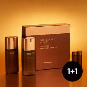 [2pack]인텐스케어 골드24K 스네일 옴므 2종 세트(130ml*2+20ml*2)