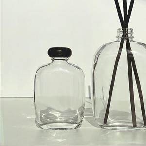 디퓨저 용기-오브(뚜껑 포함)-100ml 납작 유리병 공병 방향제 하바리움 만들기