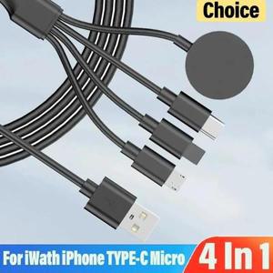 4in 1 마그네틱 무선 충전기 USB C 타입 PD 케이블, 아이폰 14, 안드로이드 애플 워치, 아이워치 1-9 울트