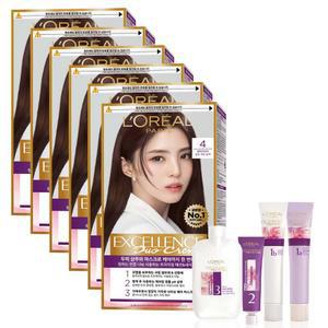 로레알파리 엑셀랑스 Hair Color 듀오크림 염색제 4호 브라운 6개