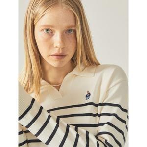 [후아유](김해점)Steve Open Collar Stripe Pullover  WHKAF2353F