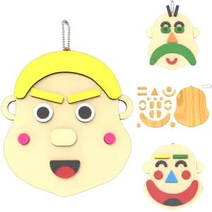 나무 얼굴 꾸미기 키트 얼굴표정 나무판 만들기 기분표현 우드공예 미술놀이 색칠 DIY