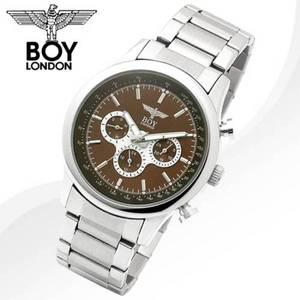 [보이런던][正品][BOY LONDON] BLD910-BRS 보이런던 정품 브라운+실버 메탈 밴드 시계